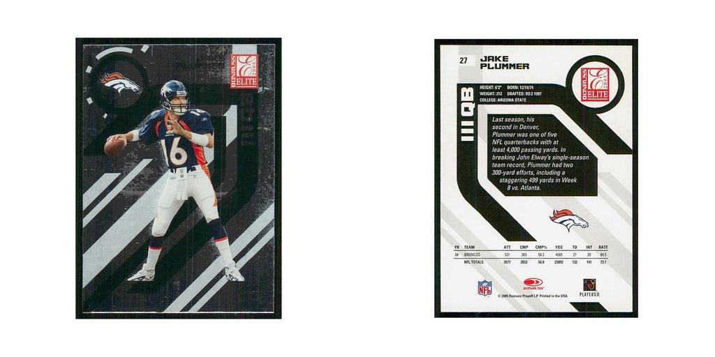 2005 Donruss Elite Jake Plummer Broncos #27
