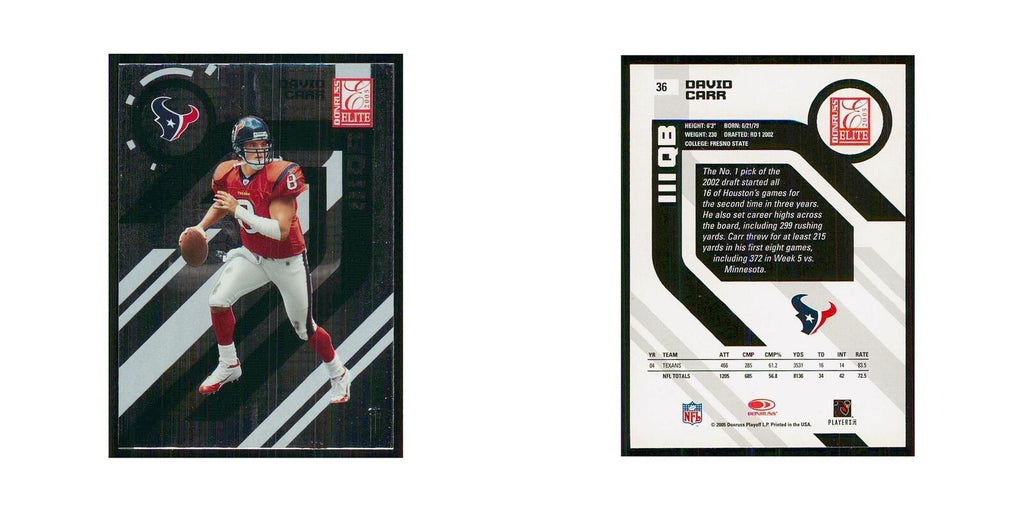 2005 Donruss Elite David Carr Texans #36