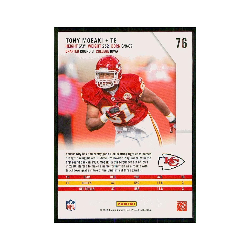 2011 Panini Rookies & Stars Tony Moeaki Chiefs #76
