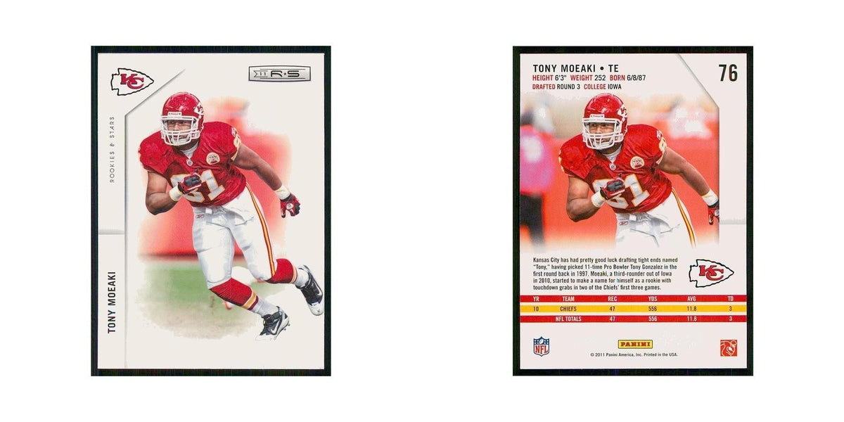 2011 Panini Rookies & Stars Tony Moeaki Chiefs #76
