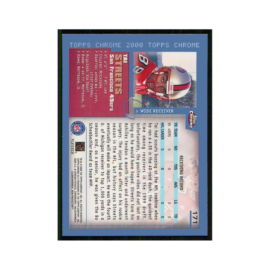 2000 Topps Chrome Tai Streets 49ers #171