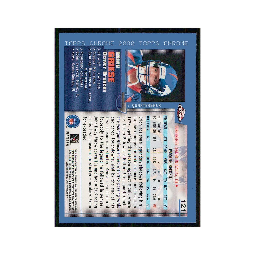 2000 Topps Chrome Brian Griese Broncos #121