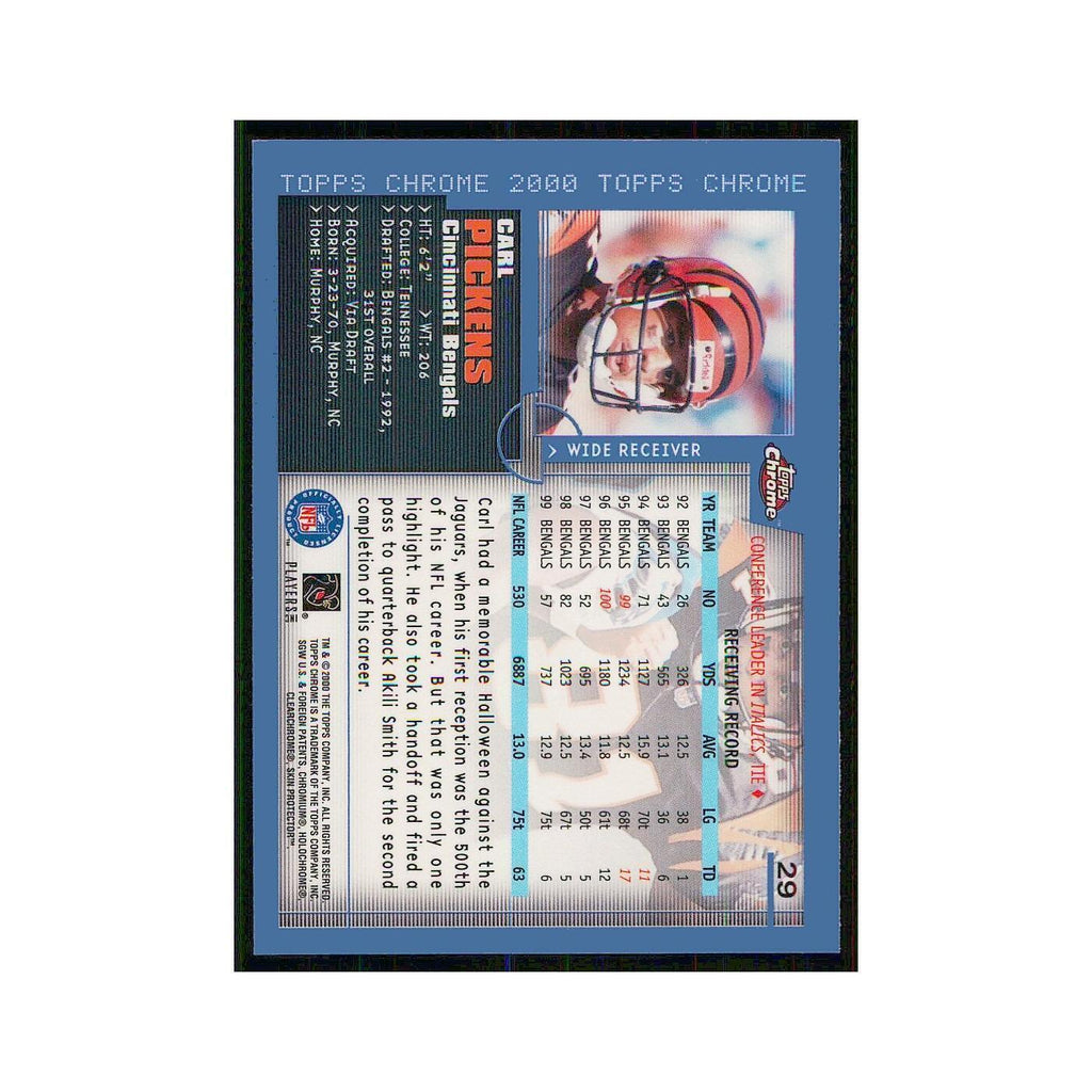 2000 Topps Chrome Carl Pickens Bengals #29