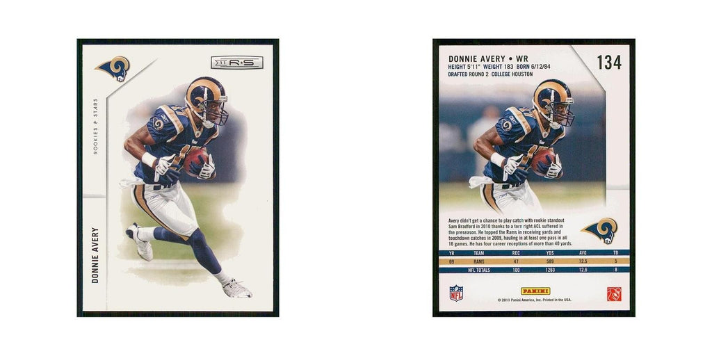 2011 Panini Rookies & Stars Donnie Avery St. Louis Rams #134