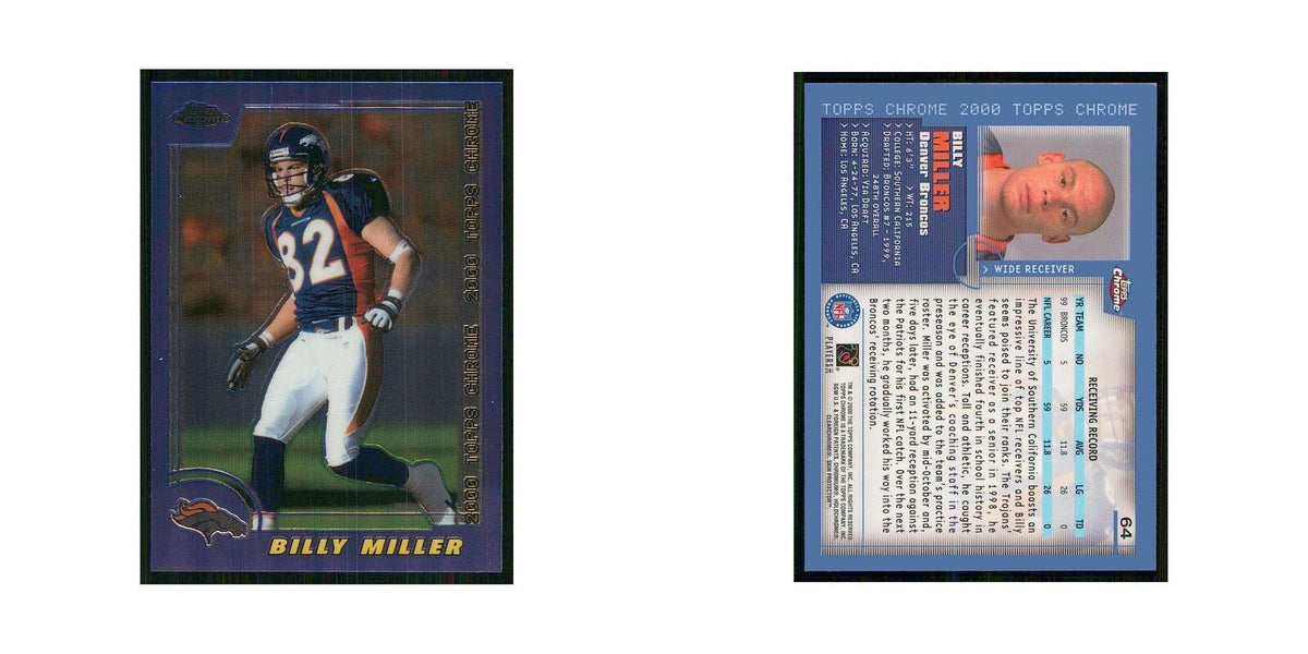 2000 Topps Chrome Billy Miller Broncos #64