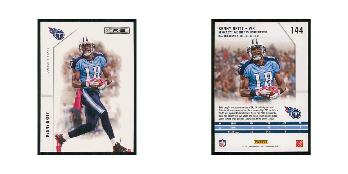 2011 Panini Rookies & Stars Kenny Britt Titans #144