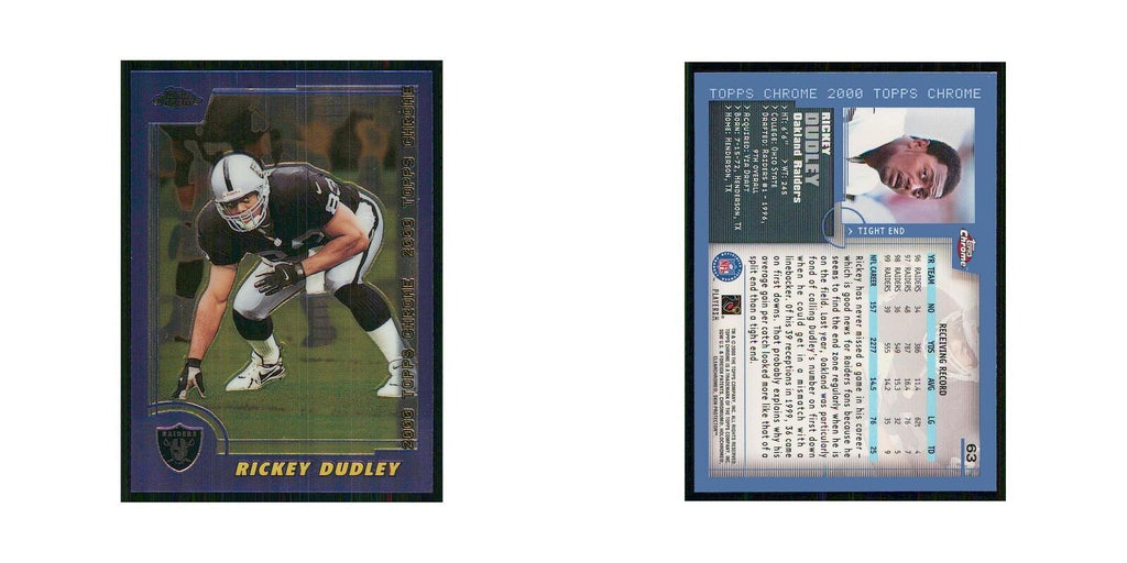 2000 Topps Chrome Rickey Dudley Raiders #63