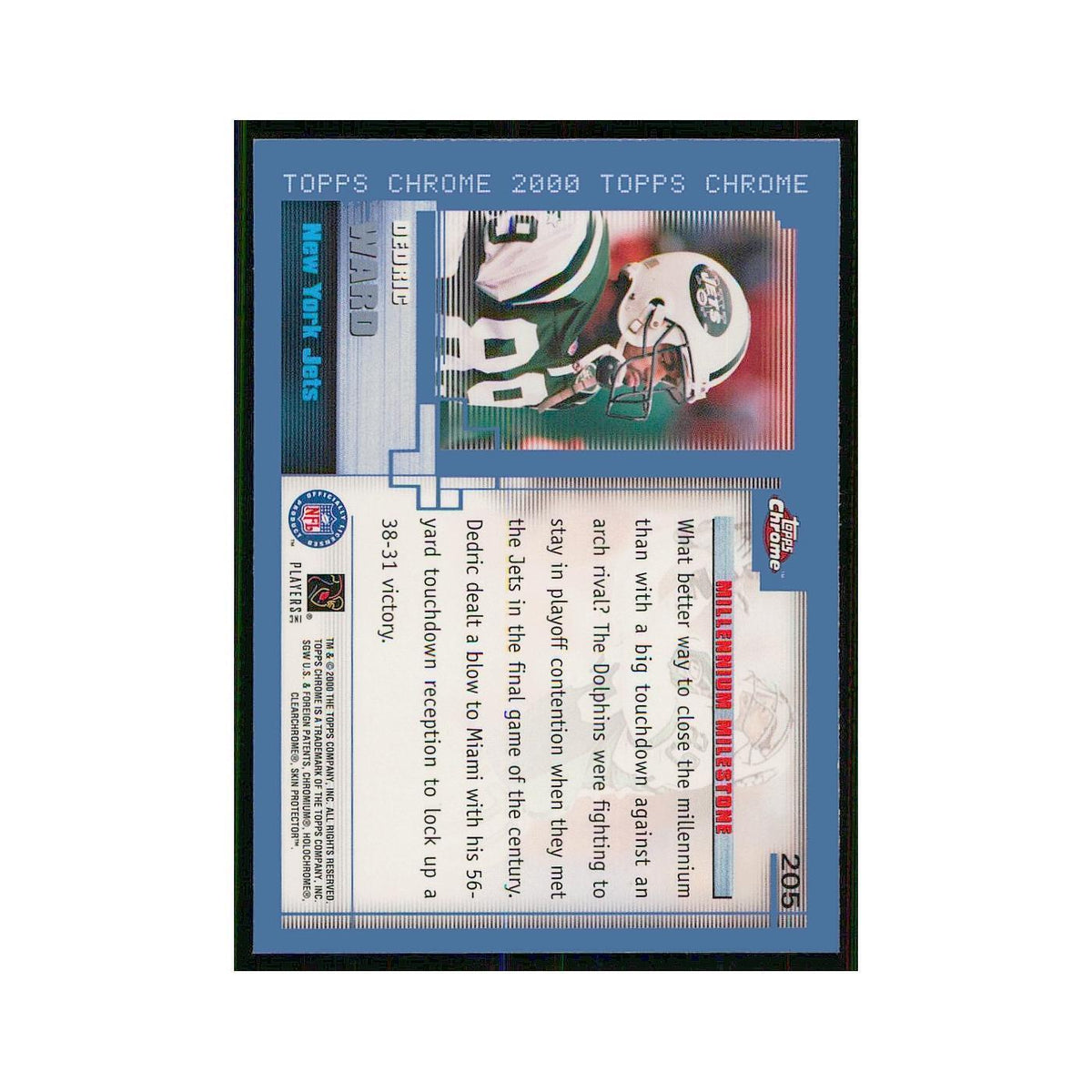 2000 Topps Chrome Dedric Ward Jets #205