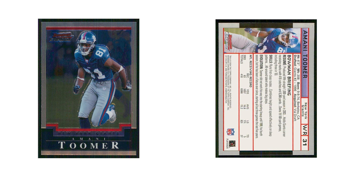 2004 Bowman Chrome Amani Toomer Giants #31