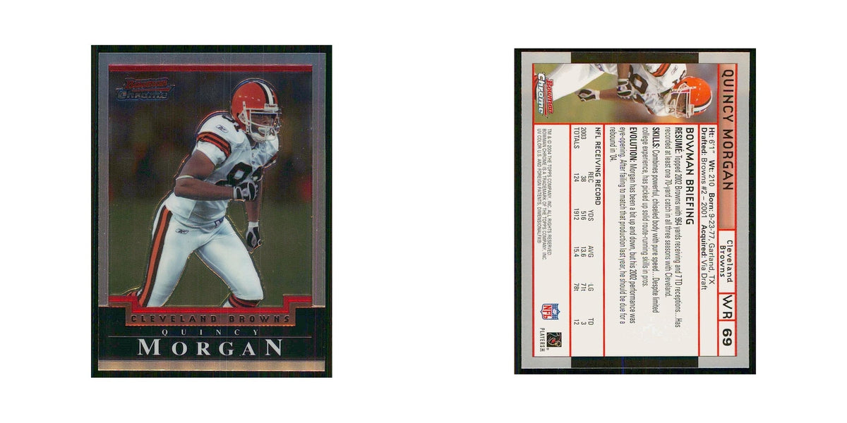 2004 Bowman Chrome Quincy Morgan Browns #69