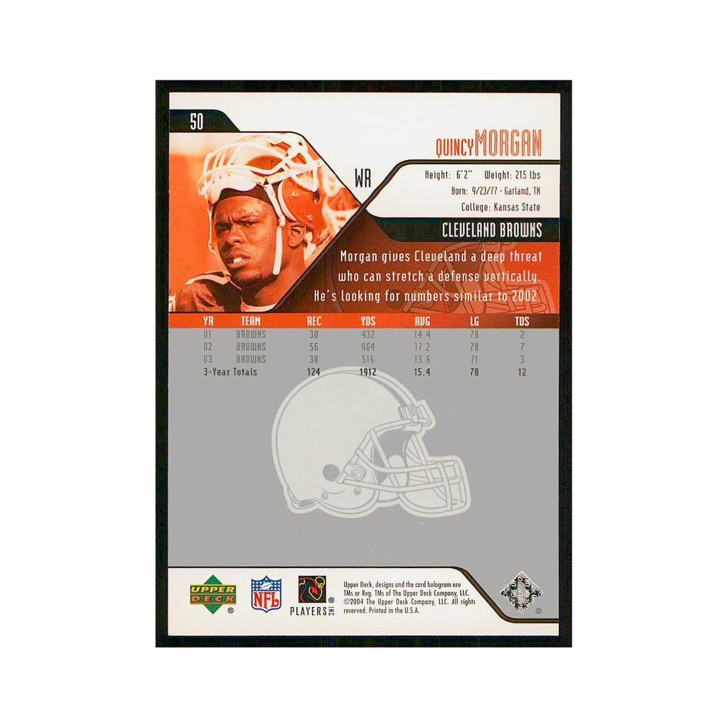2004 Upper Deck Quincy Morgan Browns #50