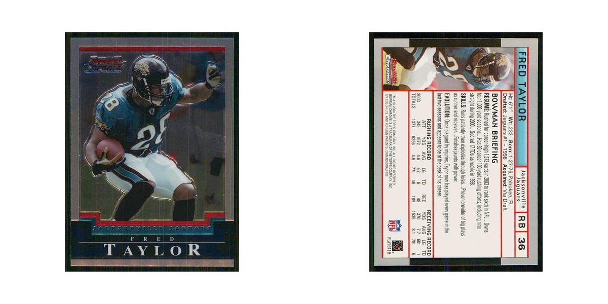 2004 Bowman Chrome Fred Taylor Jaguars #36