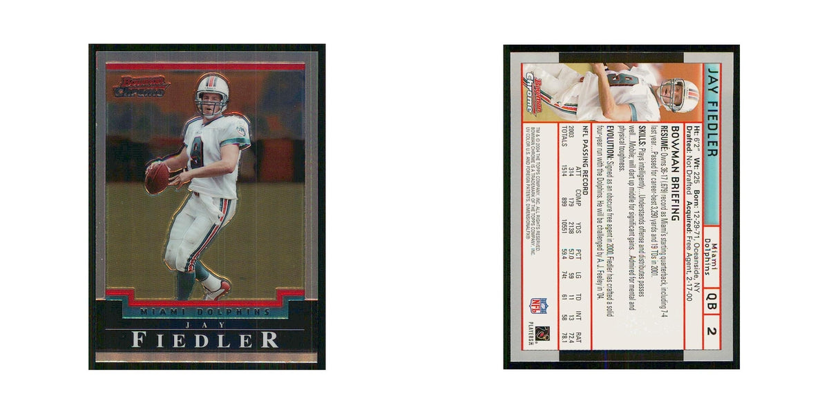 2004 Bowman Chrome Jay Fiedler Dolphins #2