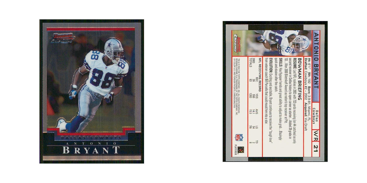 2004 Bowman Chrome Antonio Bryant Cowboys #21