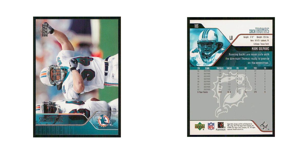 2004 Upper Deck Zach Thomas Dolphins #105