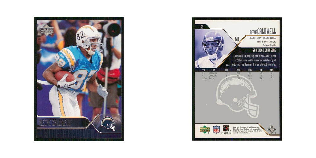 2004 Upper Deck Reche Caldwell San Diego Chargers #163