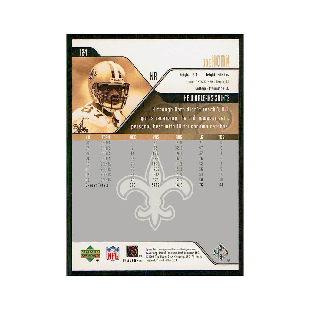 2004 Upper Deck Joe Horn Saints #124
