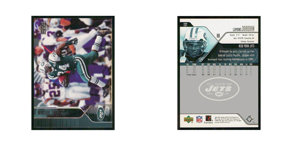 2004 Upper Deck LaMont Jordan Jets #137