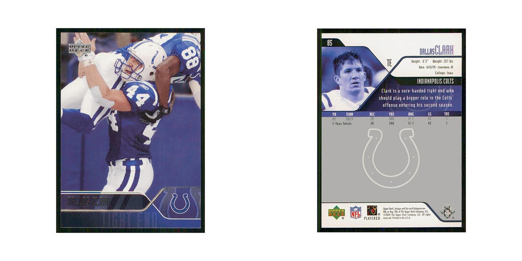 2004 Upper Deck Dallas Clark Colts #85