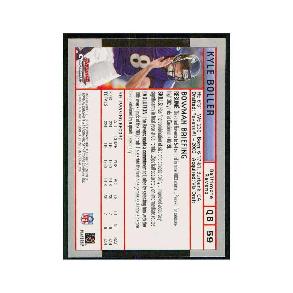 2004 Bowman Chrome Kyle Boller Ravens #59