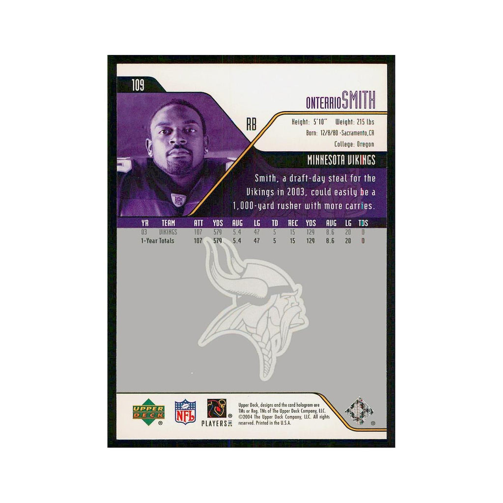2004 Upper Deck Onterrio Smith Vikings #109