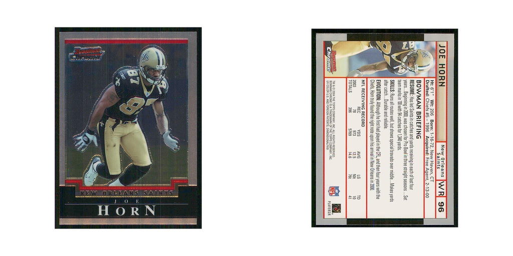 2004 Bowman Chrome Joe Horn Saints #96
