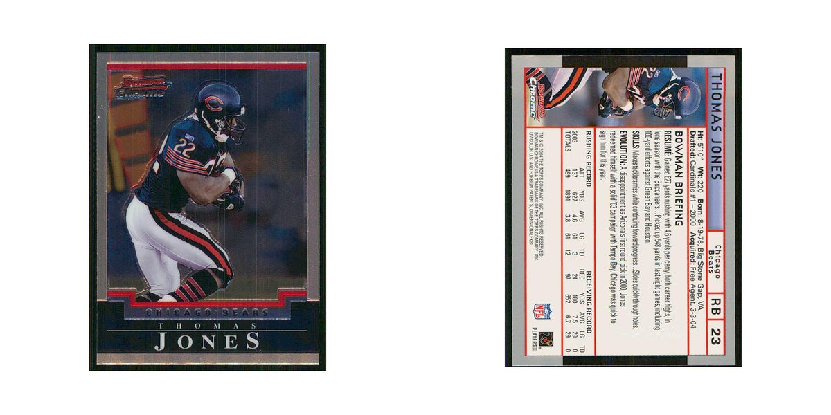 2004 Bowman Chrome Thomas Jones Bears #23