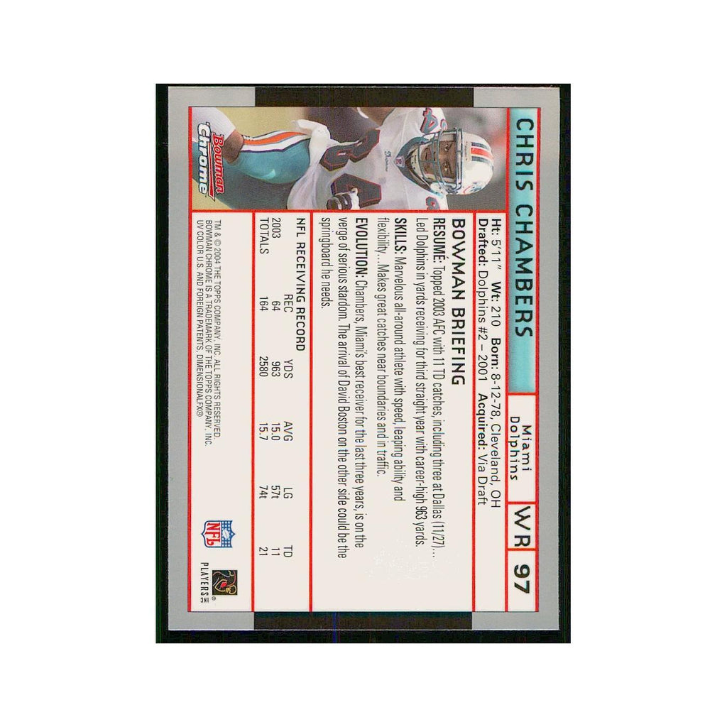 2004 Bowman Chrome Chris Chambers Dolphins #97