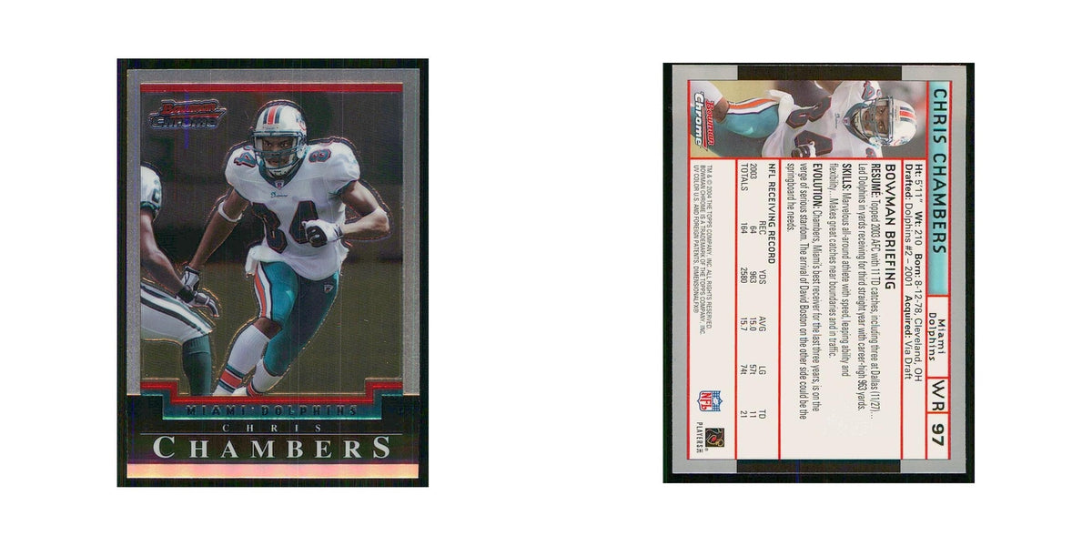 2004 Bowman Chrome Chris Chambers Dolphins #97