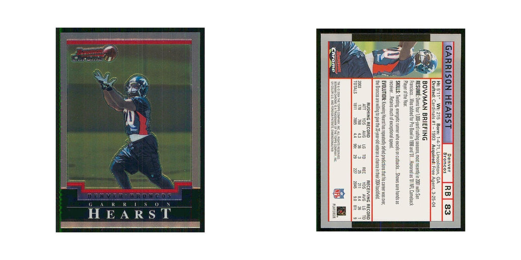 2004 Bowman Chrome Garrison Hearst Broncos #83
