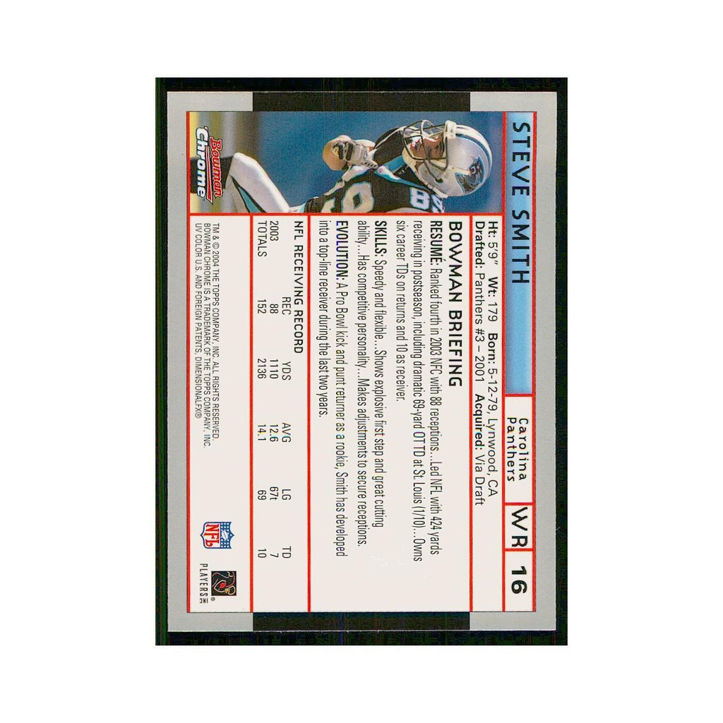 2004 Bowman Chrome Steve Smith Panthers #16