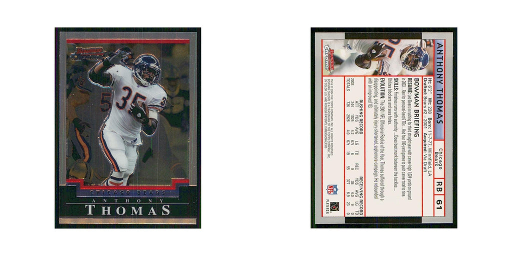 2004 Bowman Chrome Anthony Thomas Bears #61
