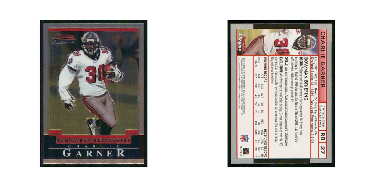 2004 Bowman Chrome Charlie Garner Buccaneers #27