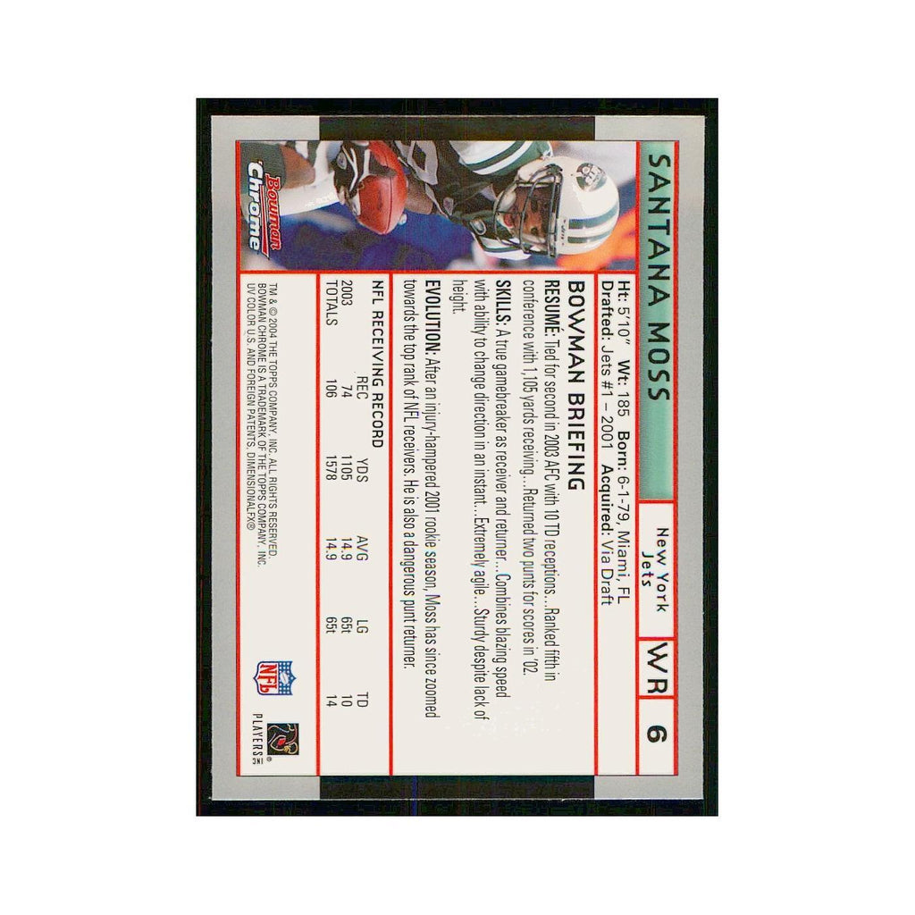 2004 Bowman Chrome Santana Moss Jets #6