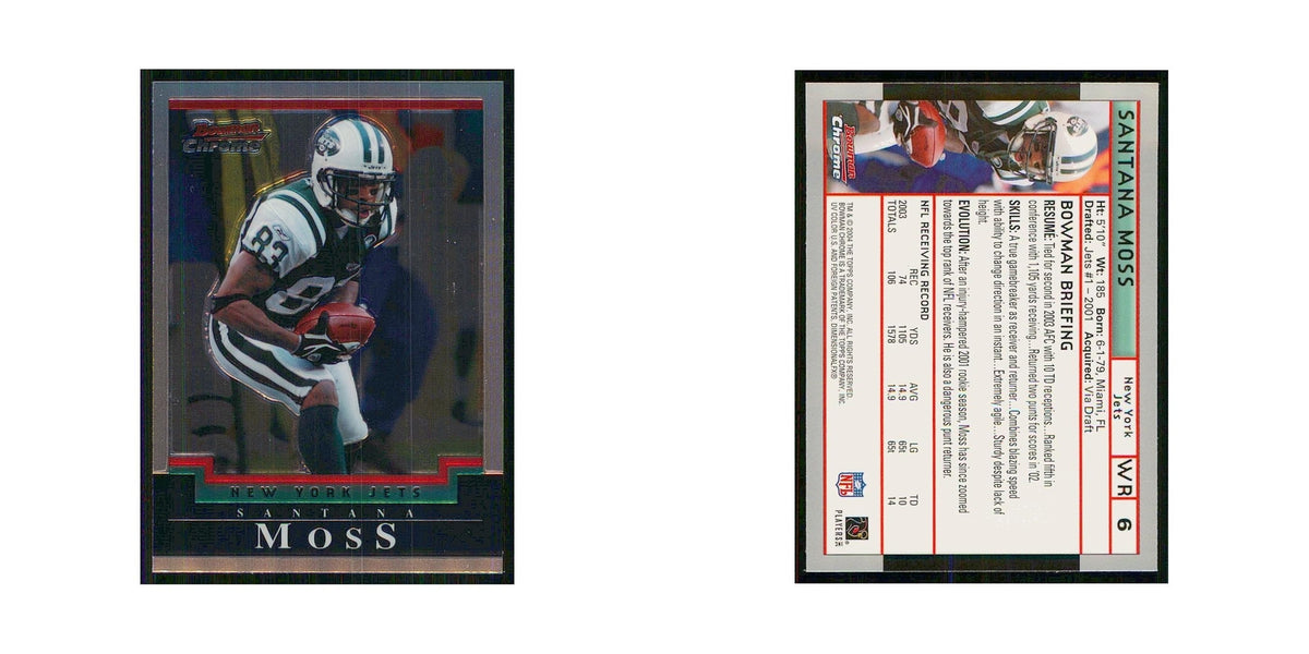 2004 Bowman Chrome Santana Moss Jets #6