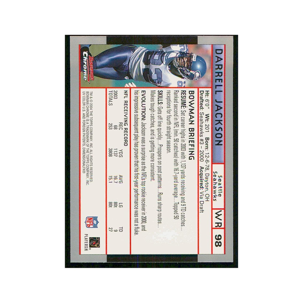 2004 Bowman Chrome Darrell Jackson Seahawks #98