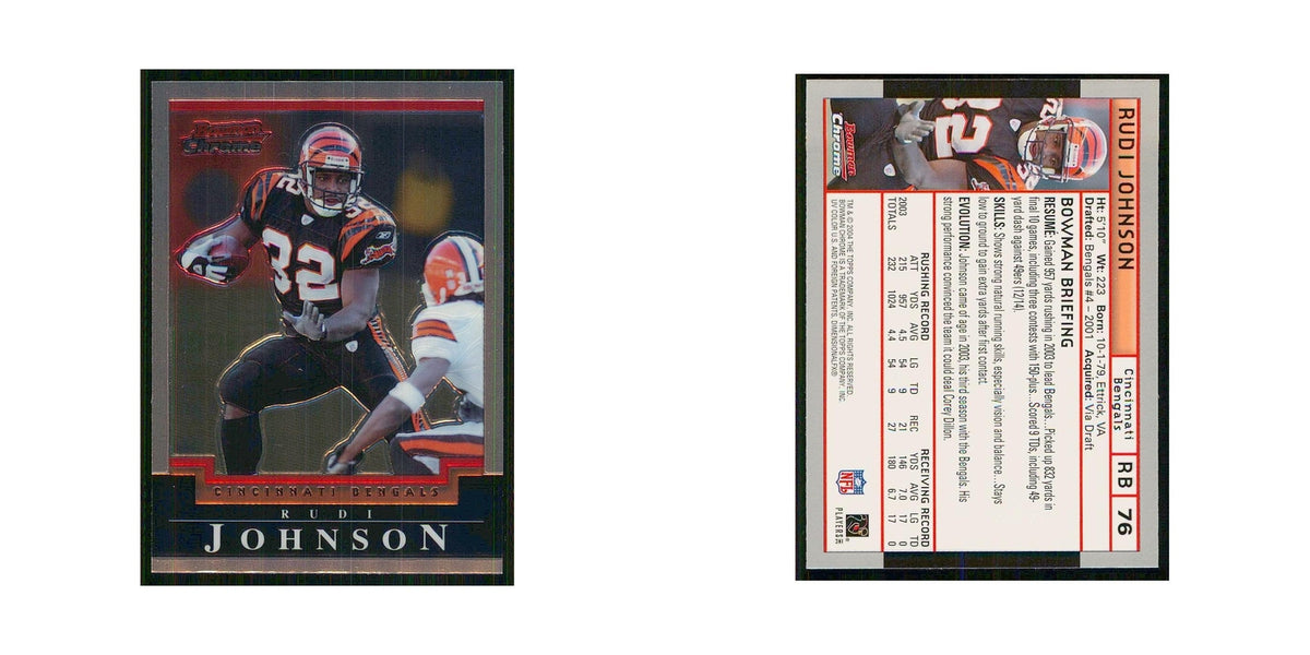 2004 Bowman Chrome Rudi Johnson Bengals #76