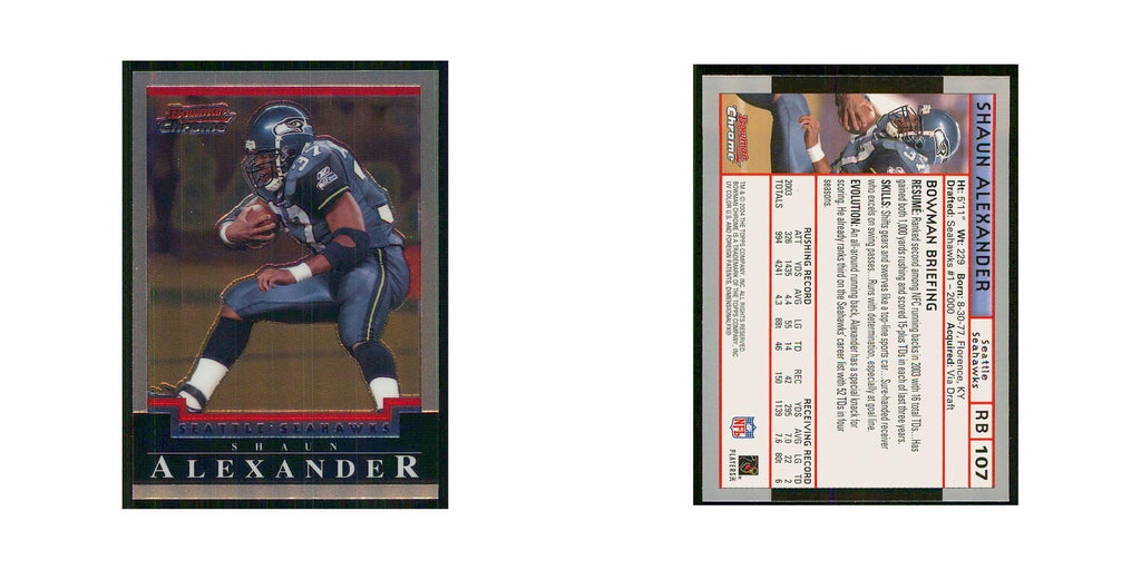 2004 Bowman Chrome Shaun Alexander Seahawks #107