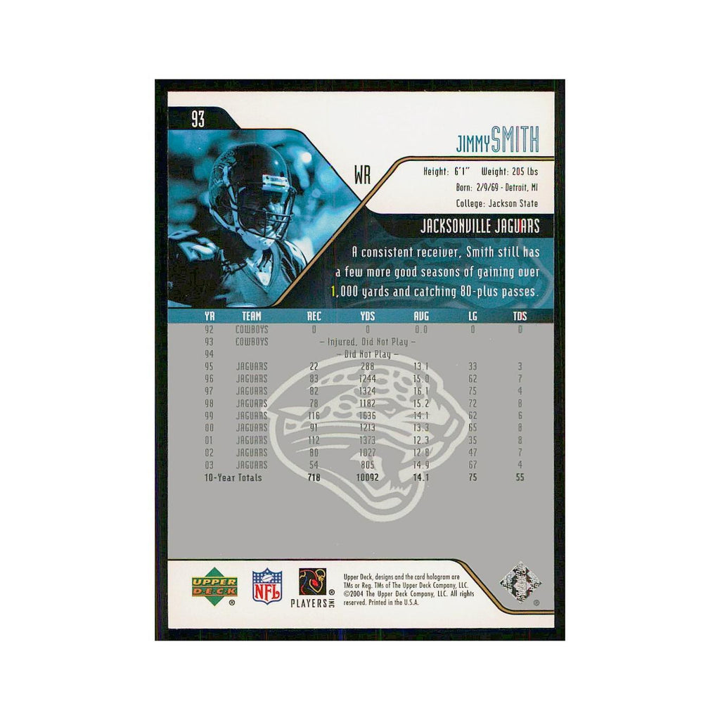 2004 Upper Deck Jimmy Smith Jaguars #93