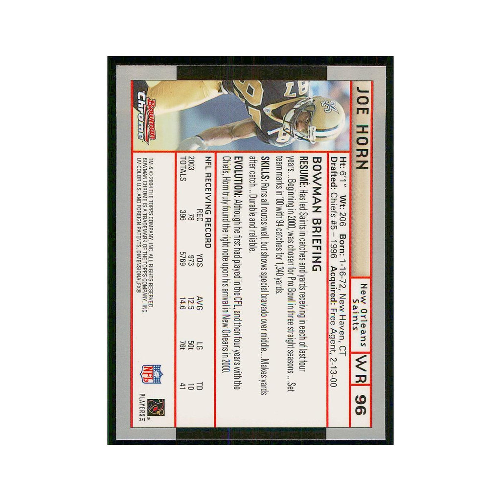 2004 Bowman Chrome Joe Horn Saints #96