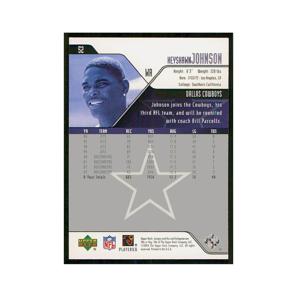 2004 Upper Deck Keyshawn Johnson Cowboys #52