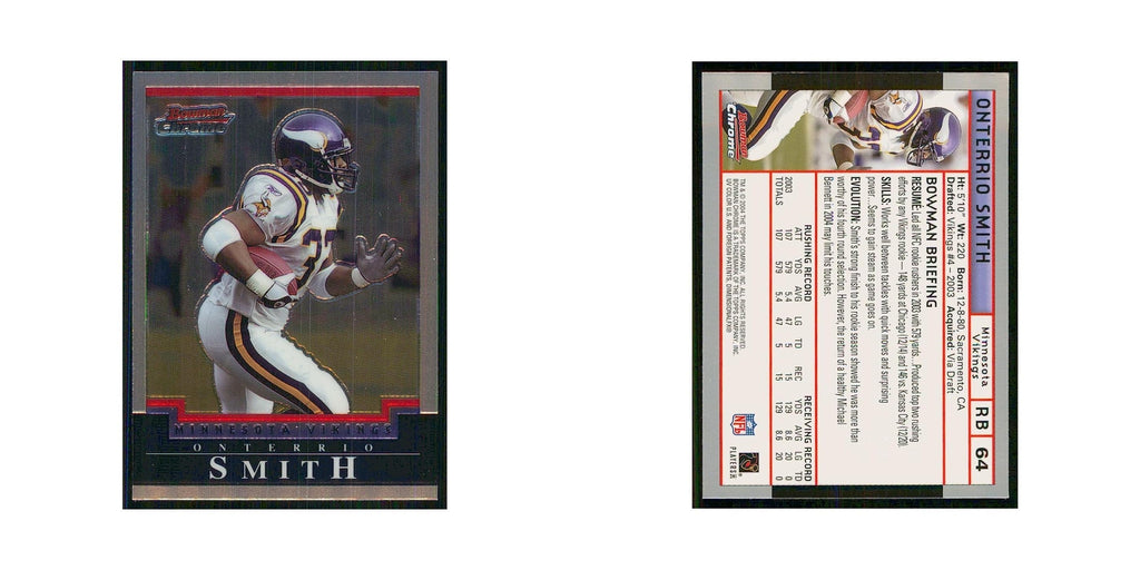 2004 Bowman Chrome Onterrio Smith Vikings #64