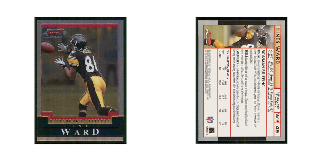 2004 Bowman Chrome Hines Ward Steelers #49