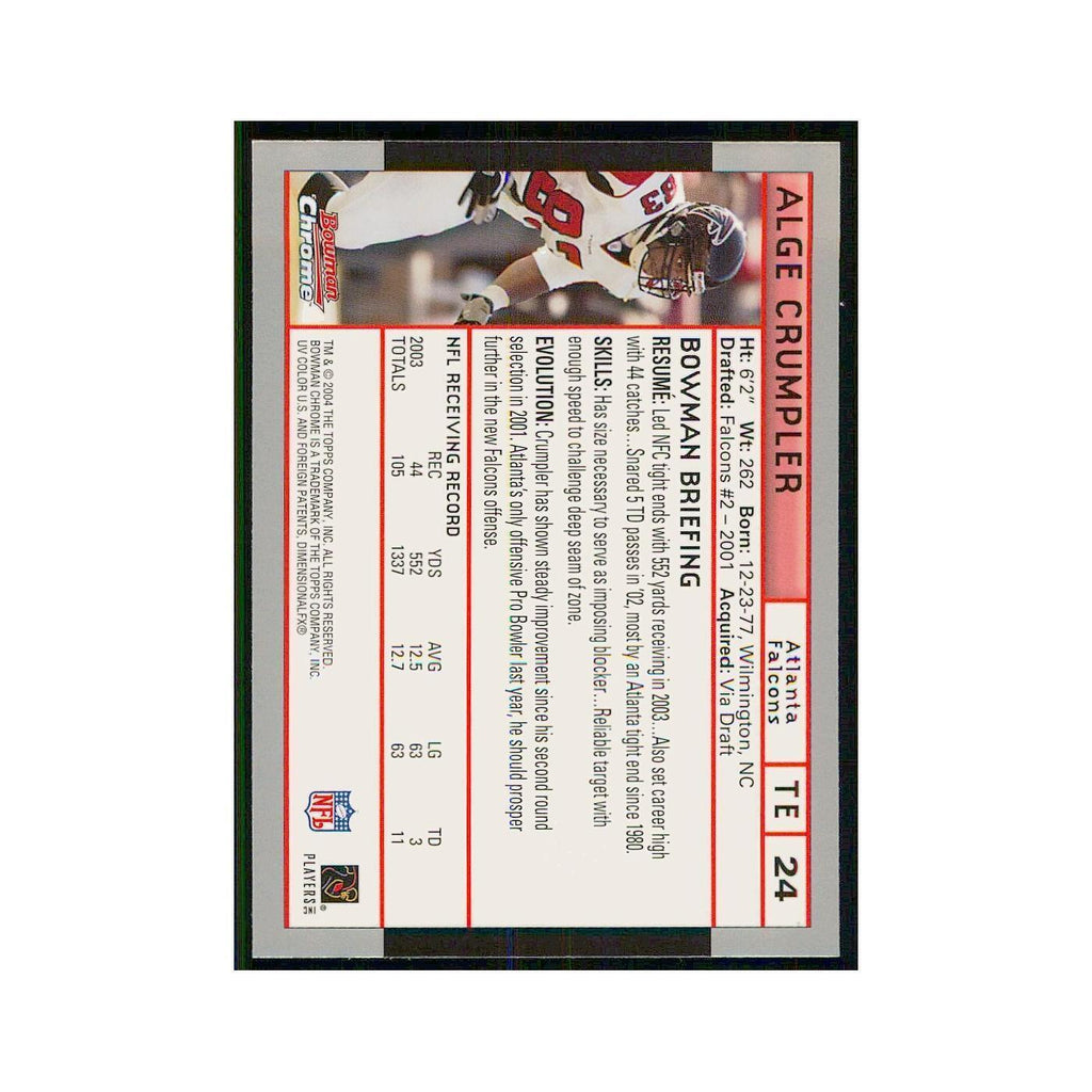 2004 Bowman Chrome Alge Crumpler Falcons #24