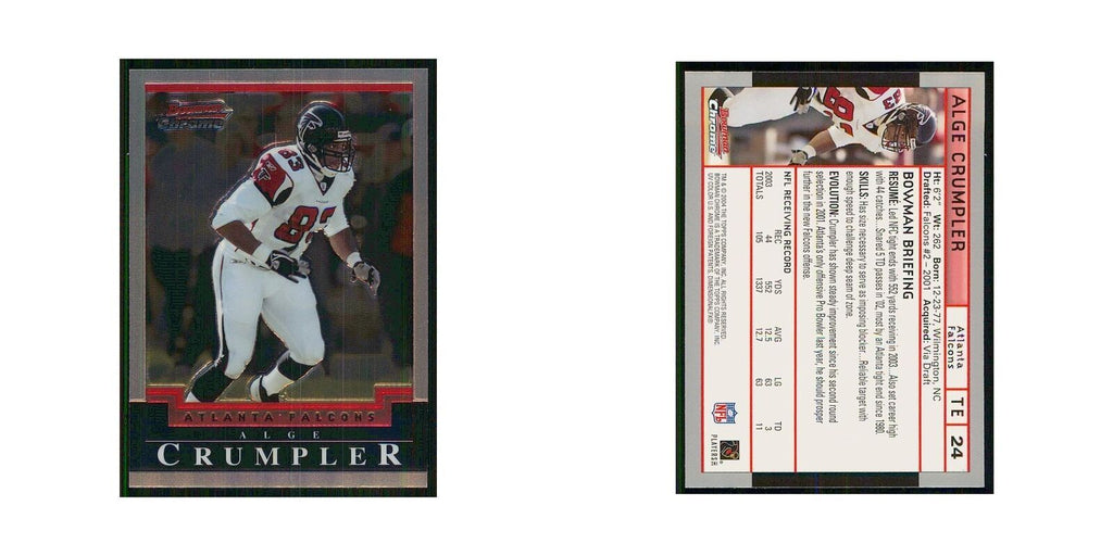 2004 Bowman Chrome Alge Crumpler Falcons #24