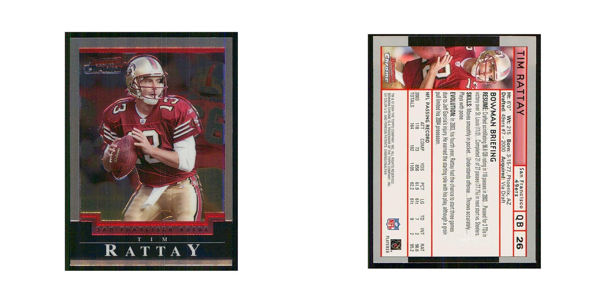 2004 Bowman Chome Tim Rattay 49ers #26
