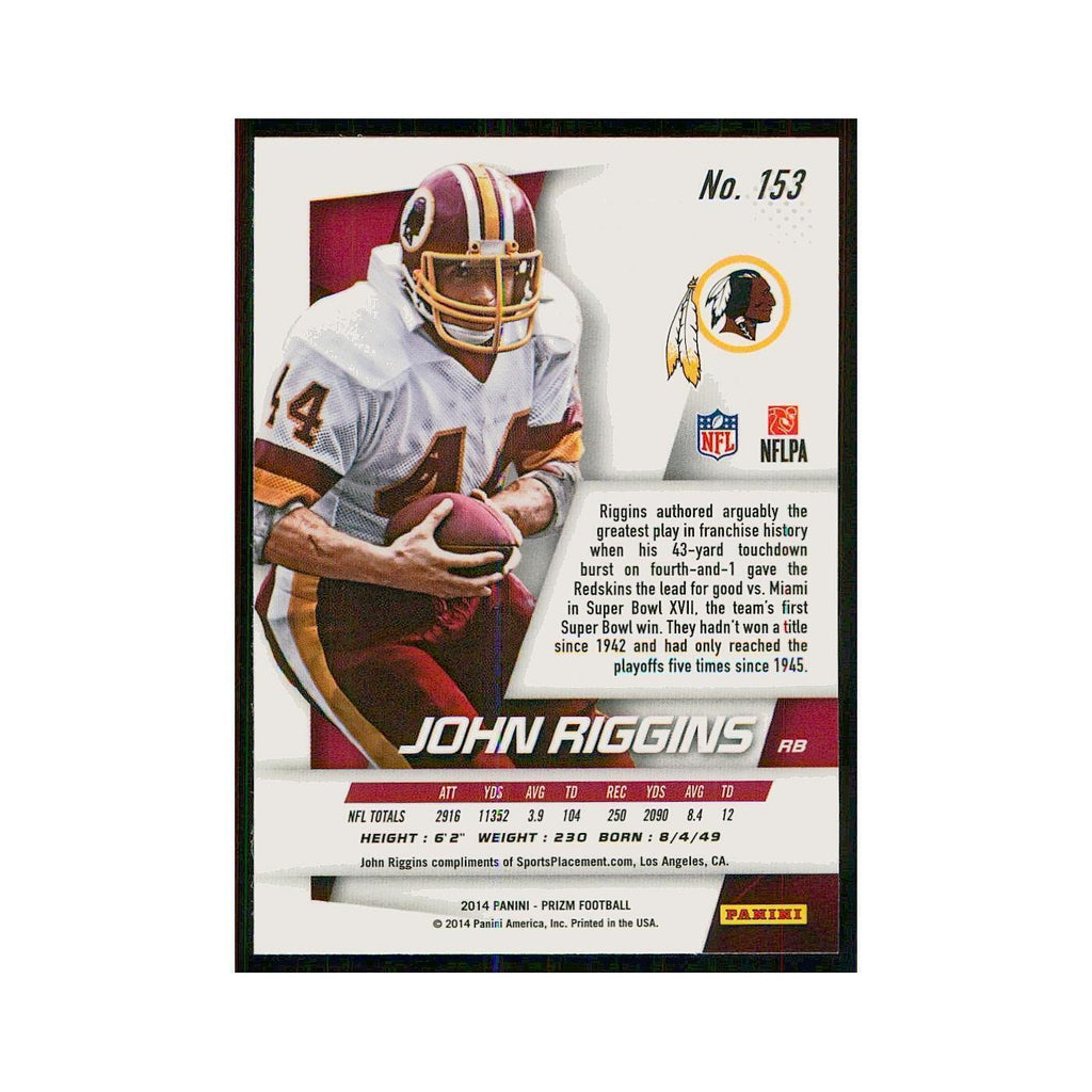 2014 Panini Prizm John Riggins Redskins #153