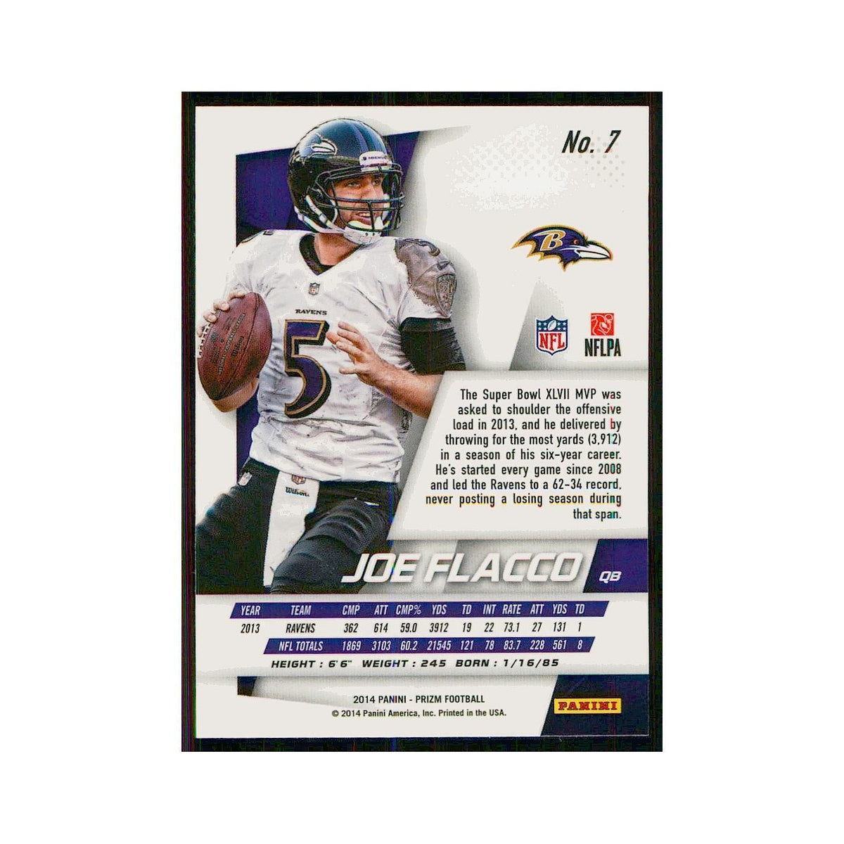 2014 Panini Prizm Joe Flacco Ravens #7