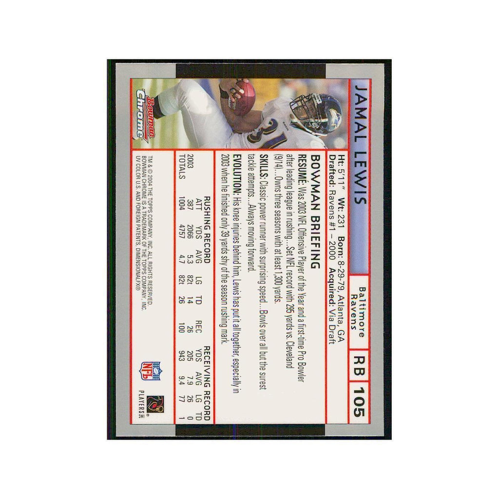2004 Bowman Chrome Jamal Lewis Ravens #105