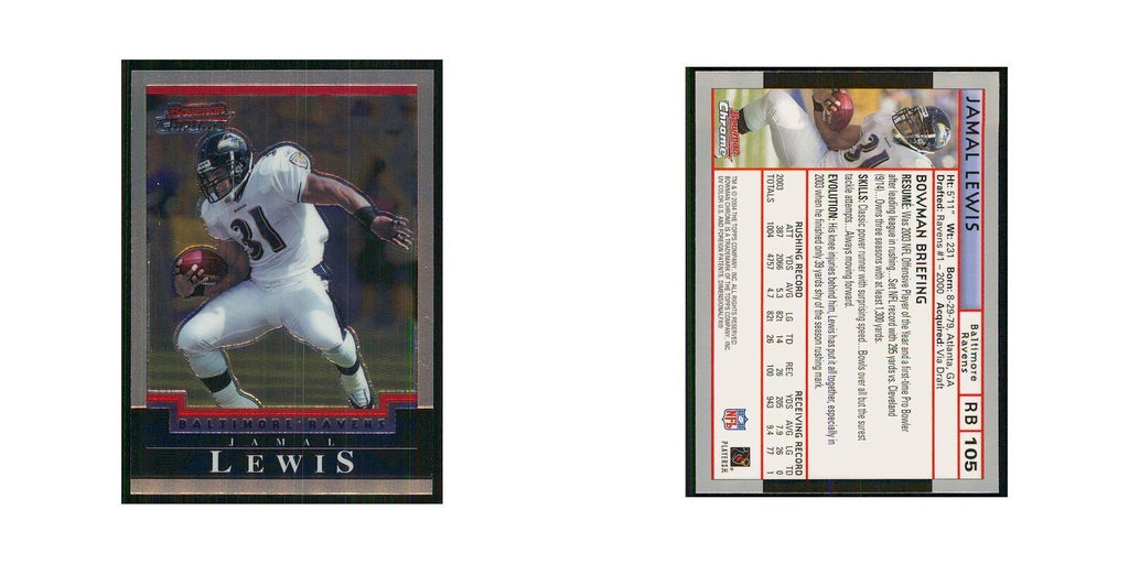 2004 Bowman Chrome Jamal Lewis Ravens #105